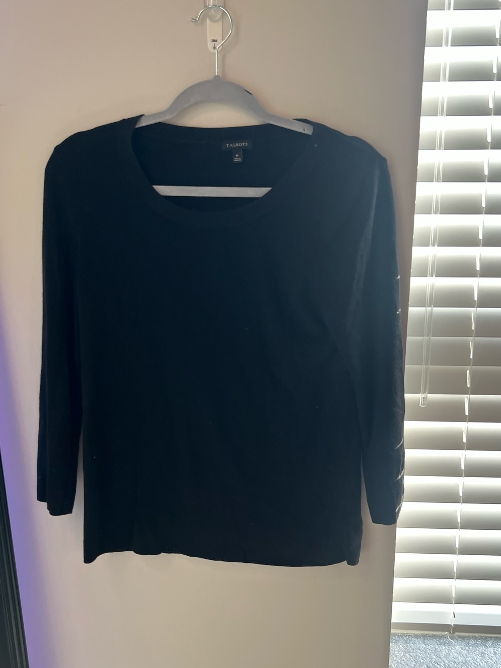 Talbots Black Knit Top – Size Medium